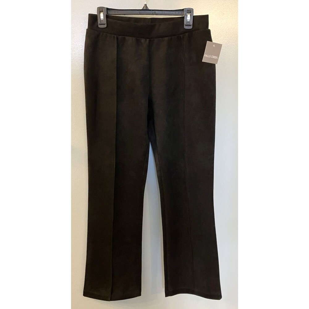 Falls Creek Womens Black Ultrasuede Boot Pant NWT Size M